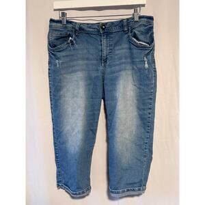 JW Style Women’s Denim Capri Jeans - 12